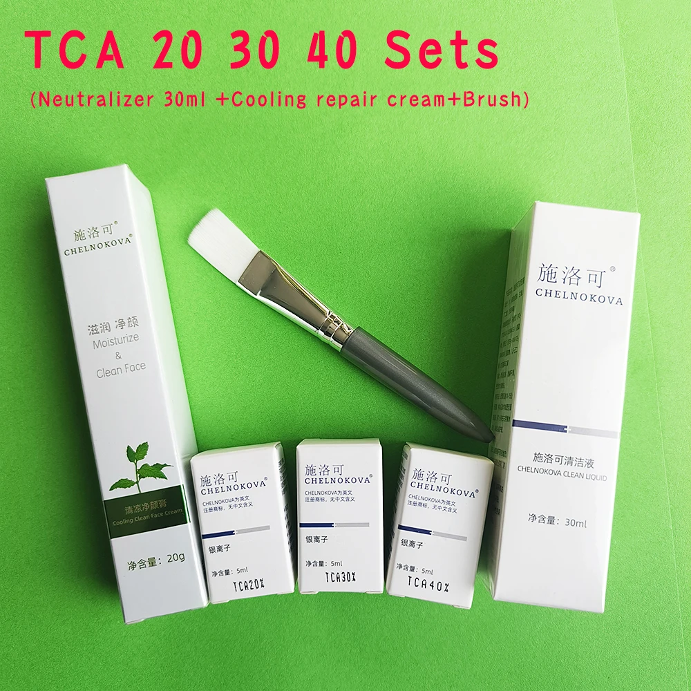 All undiluted TCA 20% 30% 35% 40% 50% 60% 70% SETS peel tools for peel families Portable acid Dermatologist peeling cross