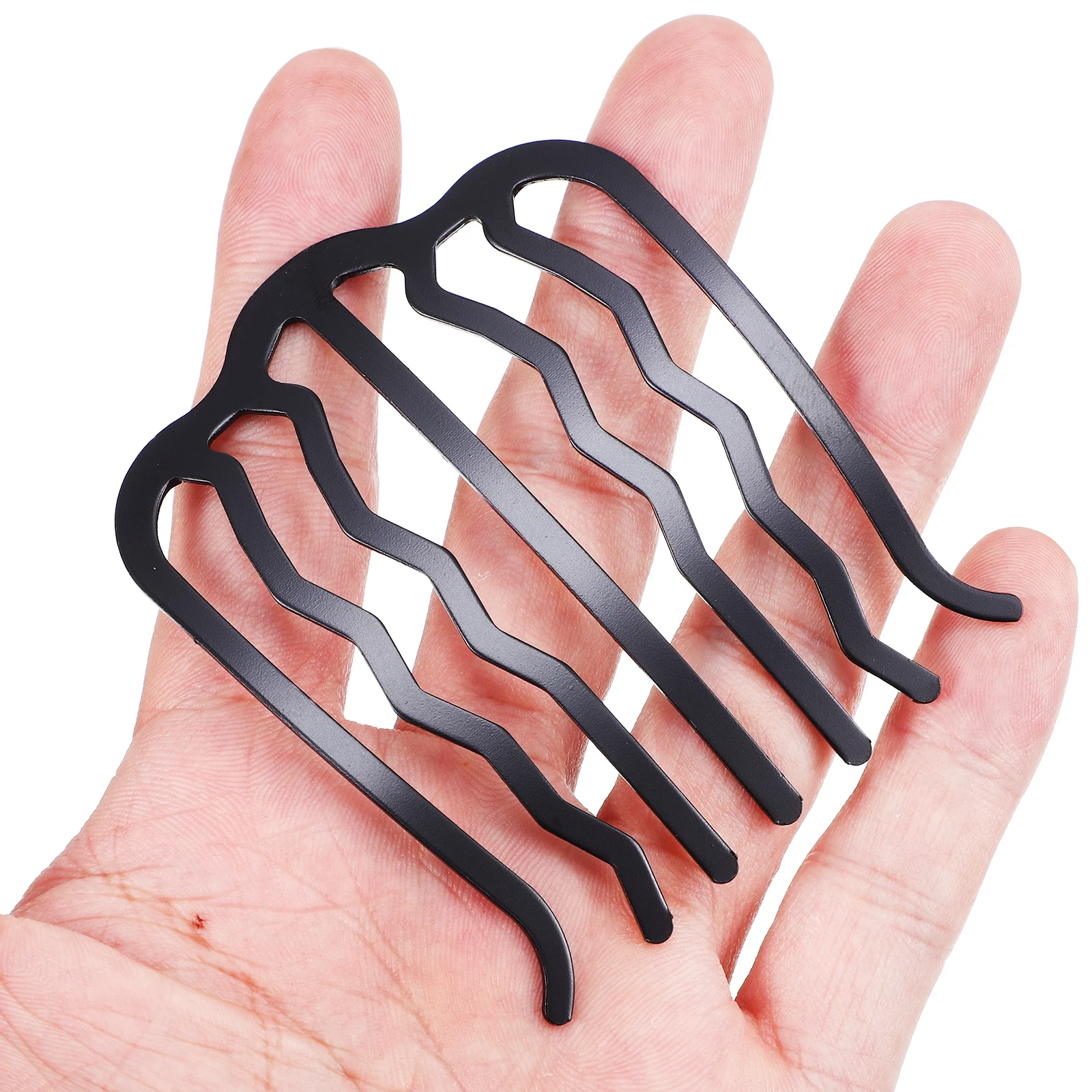 

6 Pcs Metal Hair Combs Women Accessories Durable Side Combs Fine Teeth Hair Clips Elegant Hairstyle Fork Stick