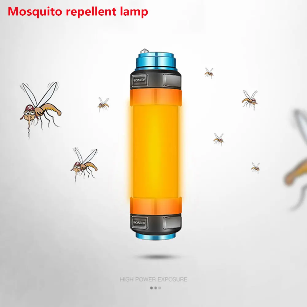 7800MAH LED Camp Light Portable Lantern Emergency Flashlight Magnetic USB Rechargeable IP68 Waterproof Mosquito Repellent Lamp