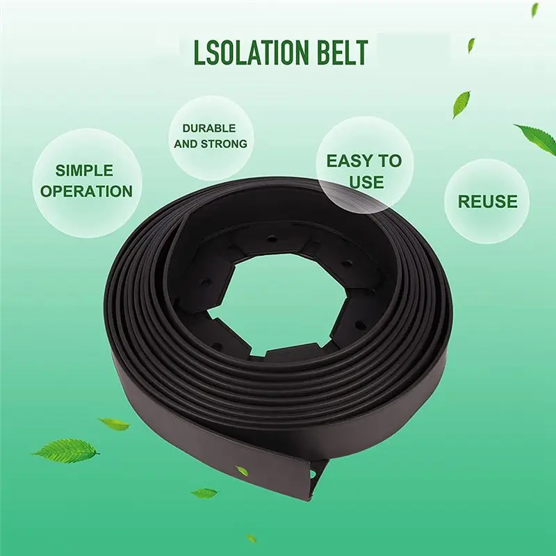 ONCE Landscape Edging,16.4FT Garden Edging With 15 Edging Stakes, Rubber Landscaping Edging For Yard Edging Borders Black
