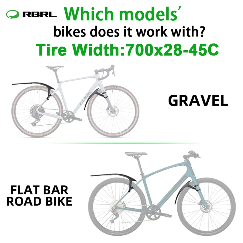 Rbrl Fahrrad Kotflügel 28 Zoll Fahrrad flügel Kies Rennrad Kotflügel 700c Schnell verschluss Fahrrad Kotflügel für Fahrrad zubehör