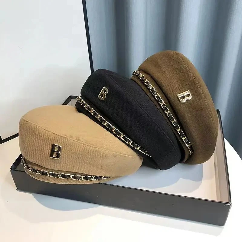 2026-nova-moda-corrente-boina-chapeu-para-mulheres-bone-de-inverno-retro-marrom-preto-artista-plana-moda-senhora-meninas-vintage-bone-estilo-estrela