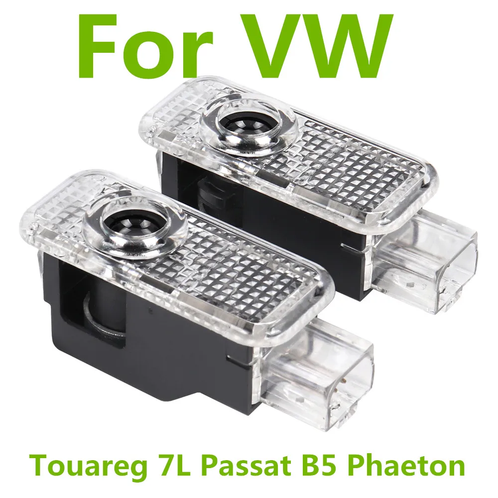 2X LED باب السيارة شعار العارض شبح الظل ترحيب إكسسوارات مضيئة لشركة فولكس فاجن باسات B5 B5.5 2000 - 2010 2009 طوارق 7L فايتون