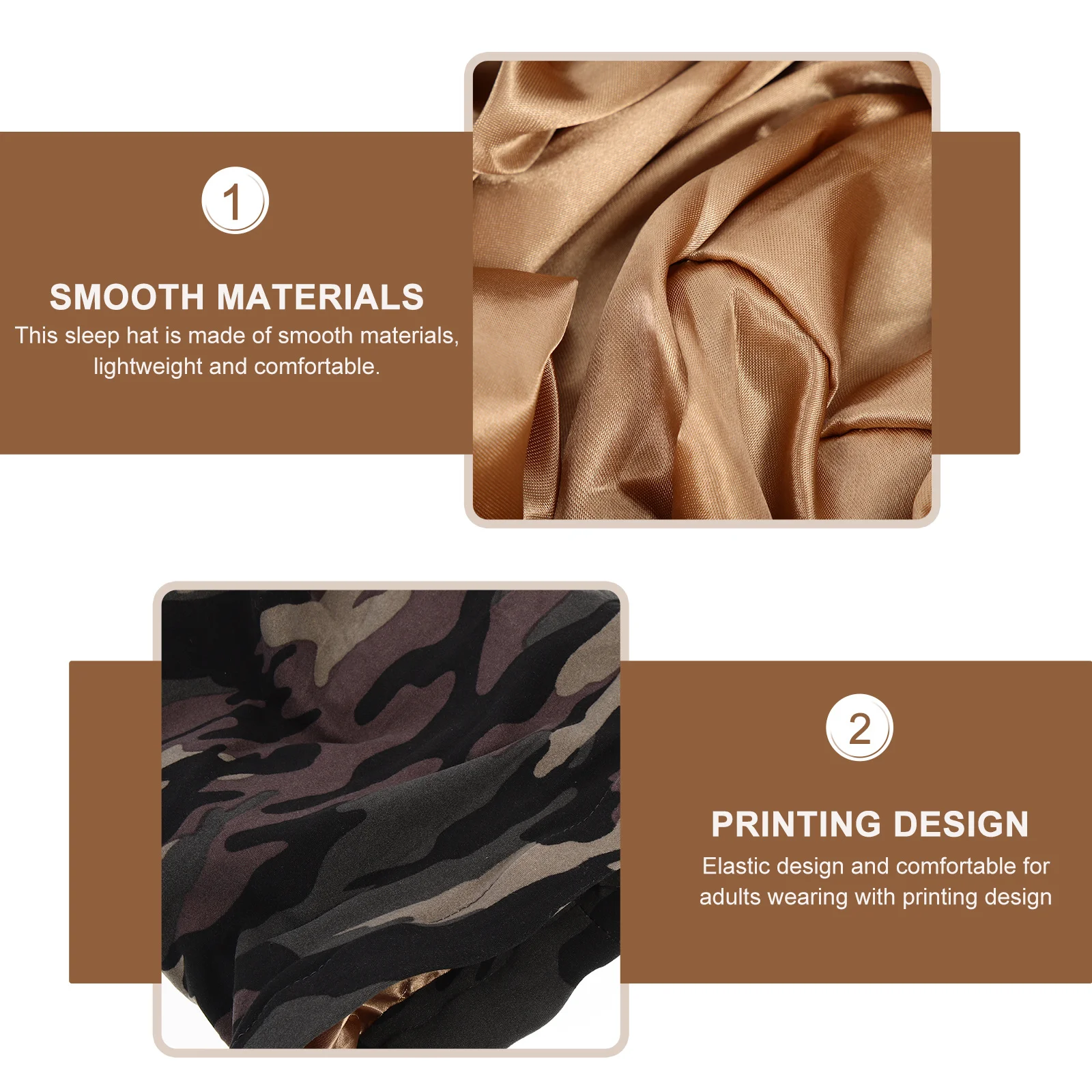 

Women's Satin Sleep Bonnet with Floral Trim Gentle Hair Care Cap for Night Use Soft Non-Slip Bonnet for Short Long Hair