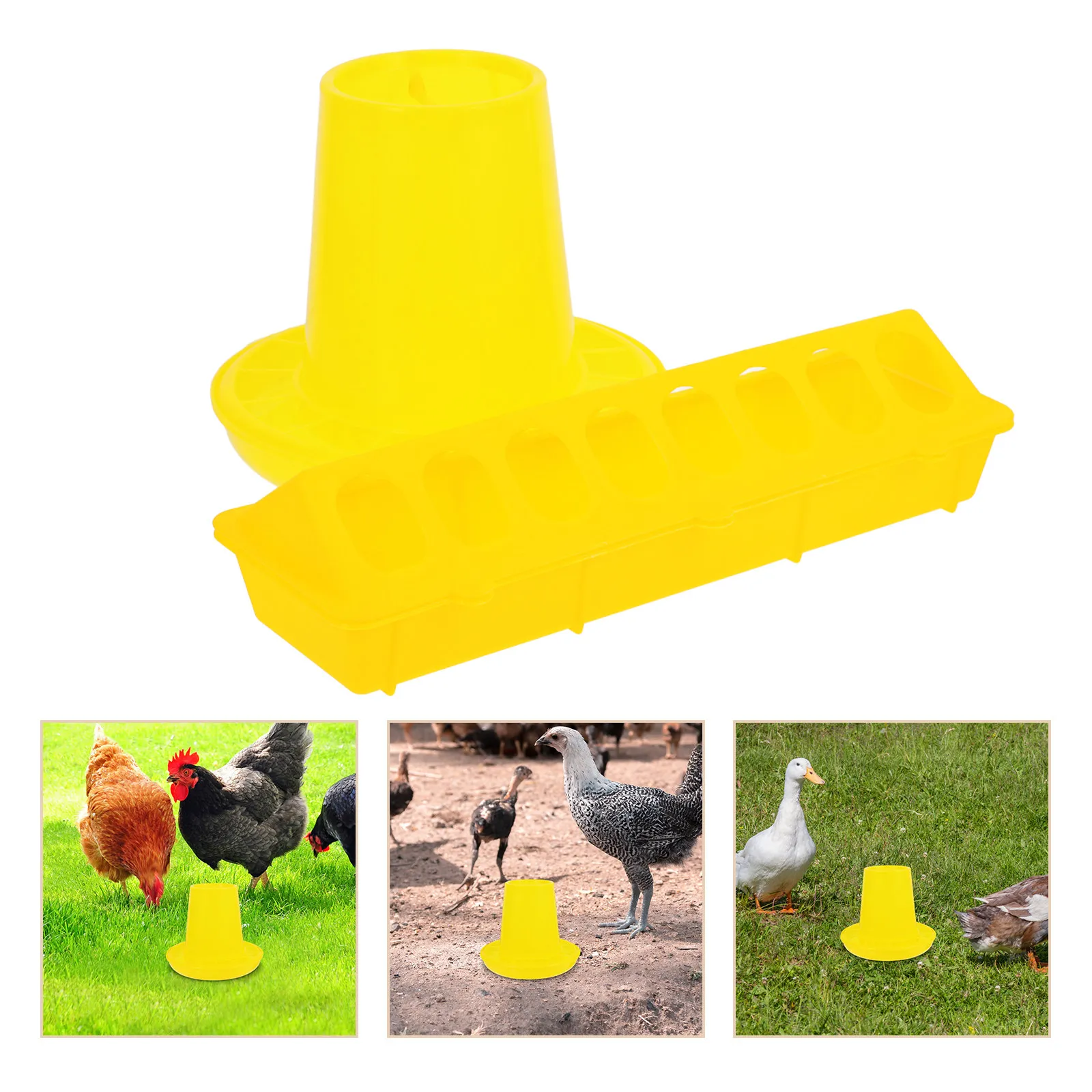 1 Set de Sistema de Alimentación Automática para Pollos, Comedero y Bebedero Antidesperdicio para Aves de Corral, Codornices, Caja de Cría de Mascotas, Alimentación Multiusos para Jaulas