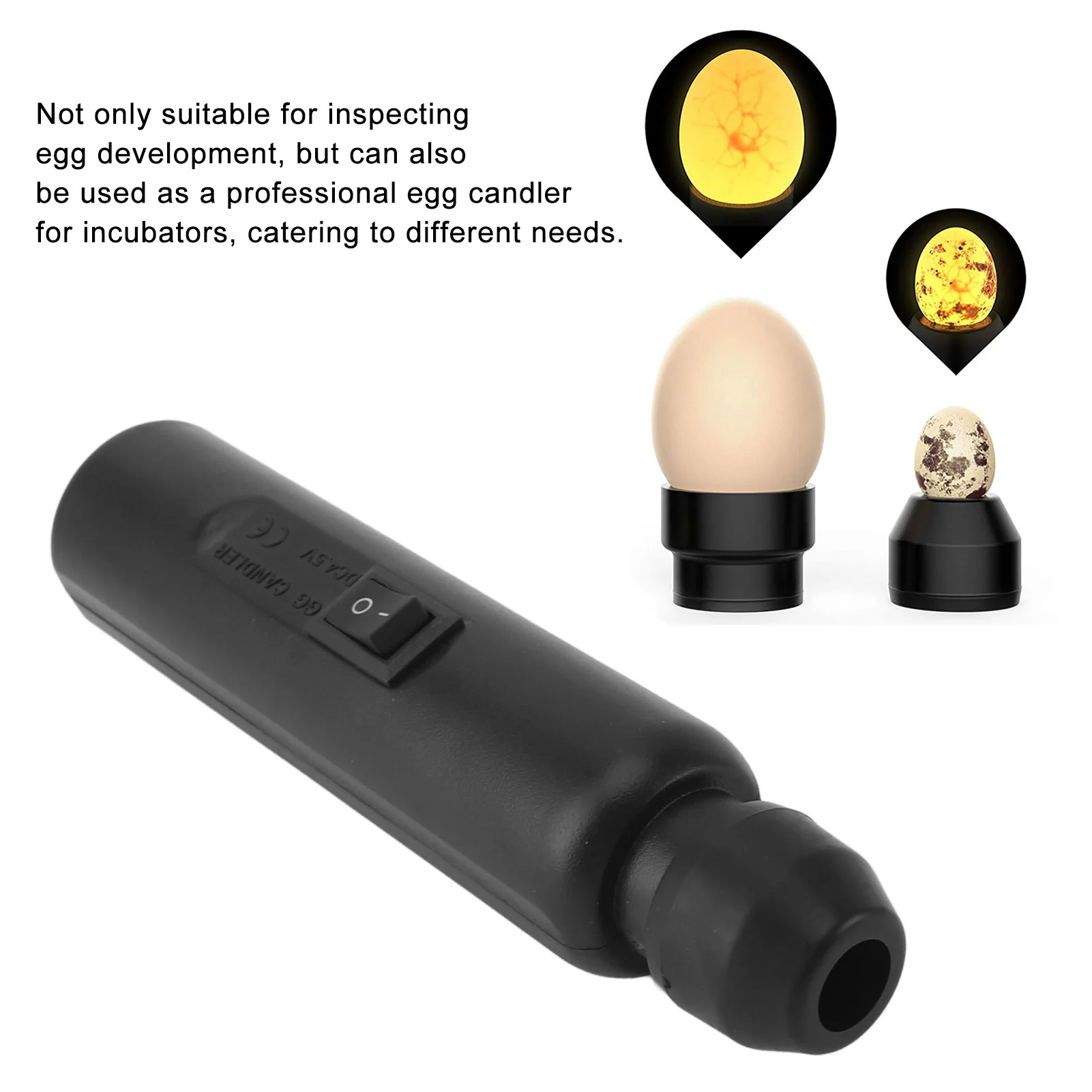 ZK40 Professional Egg Candler USB Rechargeable Soft Cold Light Egg Hatching Tester Candling Lamp for Science Experiment