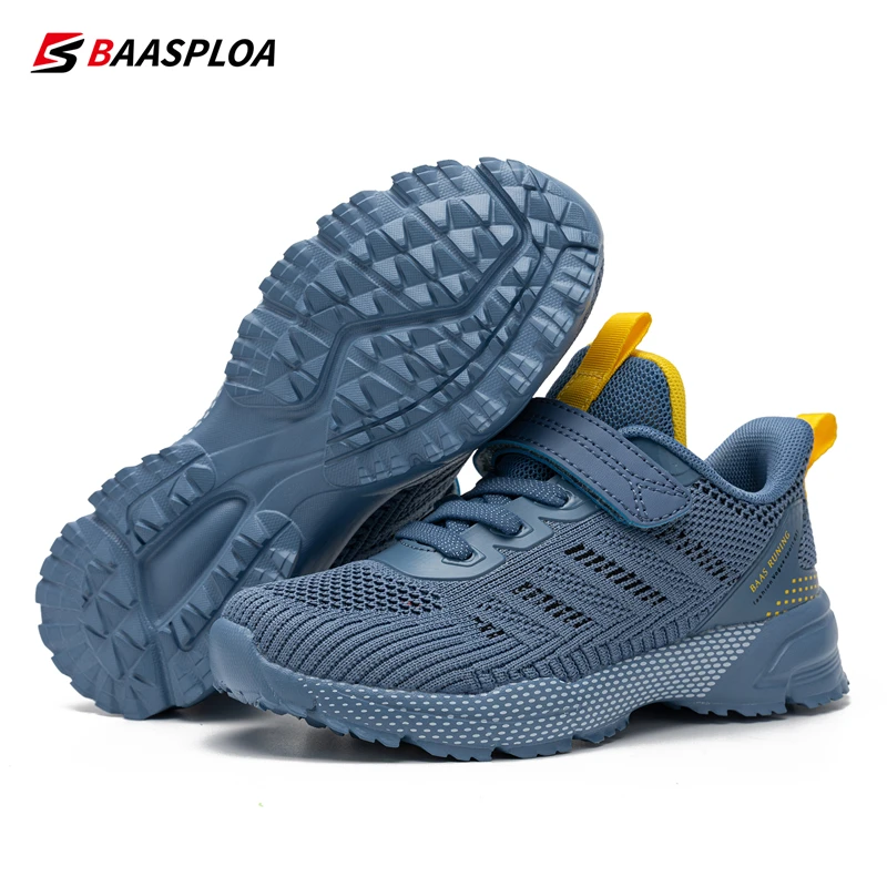 Baasploa New Kids Running Sneakers Lightweight Sport Shoes for Kids Breathable Mesh Walking Tenis Shoes for Boys Free Shopping