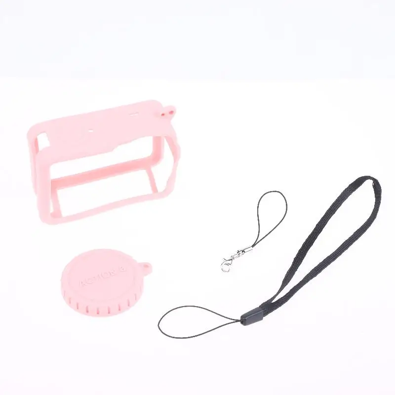 

Silicone Protective Case For Action 6 Full Body Cover Lens Cap Anti Loss Rope Silicone Rubber Protector Camera Accessories
