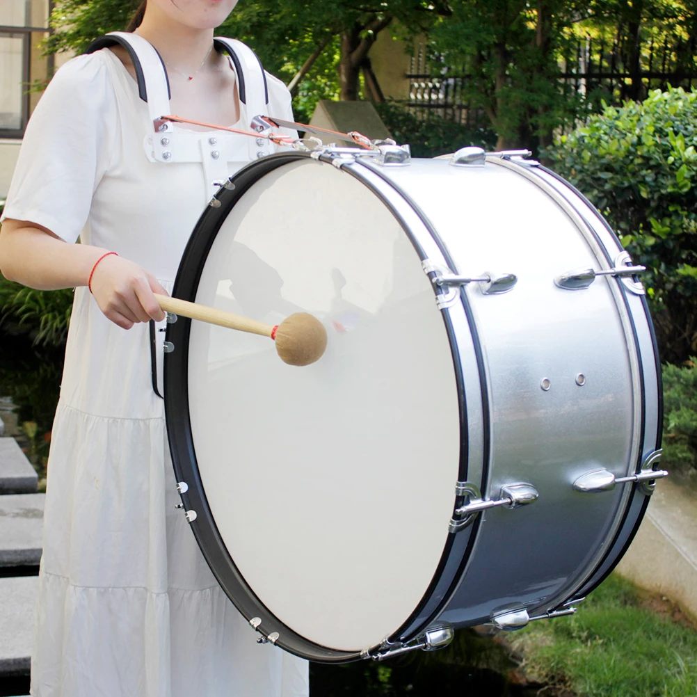 

Bass Drumstick Cotton Cloth Head Maple Wood Handle Non-Skid Grip Drum Mallet Perfect for Teaching Practice Performance