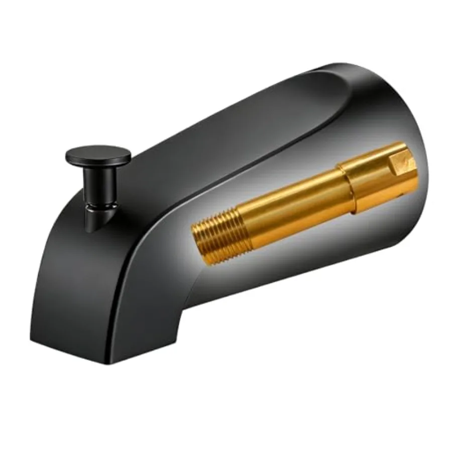 

Смеситель для ванны с дивертором, цельнометаллический, усиленный, с латунным душевым насадом, для медной трубы 1/2 дюйма, 5 шт.