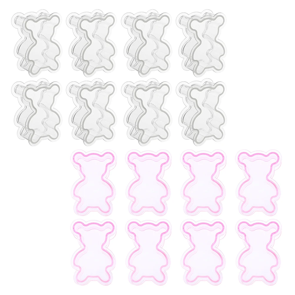 

24 Pcs C y Boxes Plastic Bear Shaped Storage Packing Containers Gifts Wedding Birthday Party Christmas Exquisite Boxes