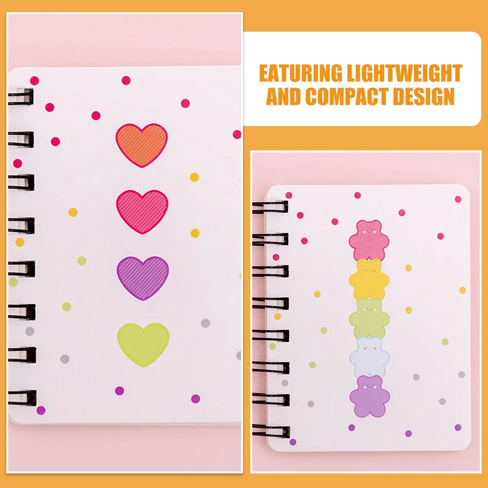 6Pcs Pocket Notebook Paper Material Compact Small Notepad Portable Mini Journal Office School Schedule Planner