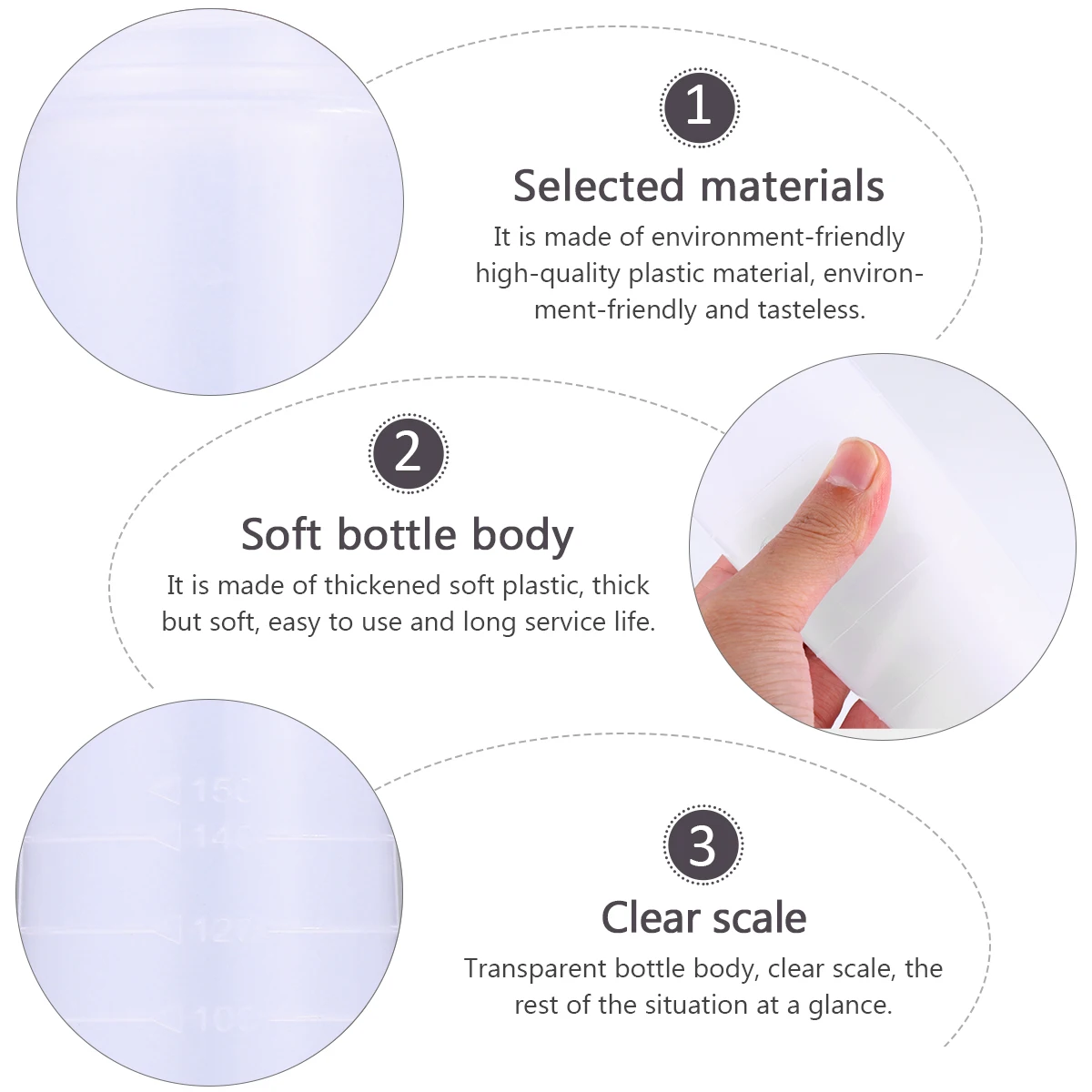 

4pcs Shampoo Bottle Hair Dye Container Salon Coloring Travel Filling Refillable Thick Plastic Durable Easy Squeeze Perfect
