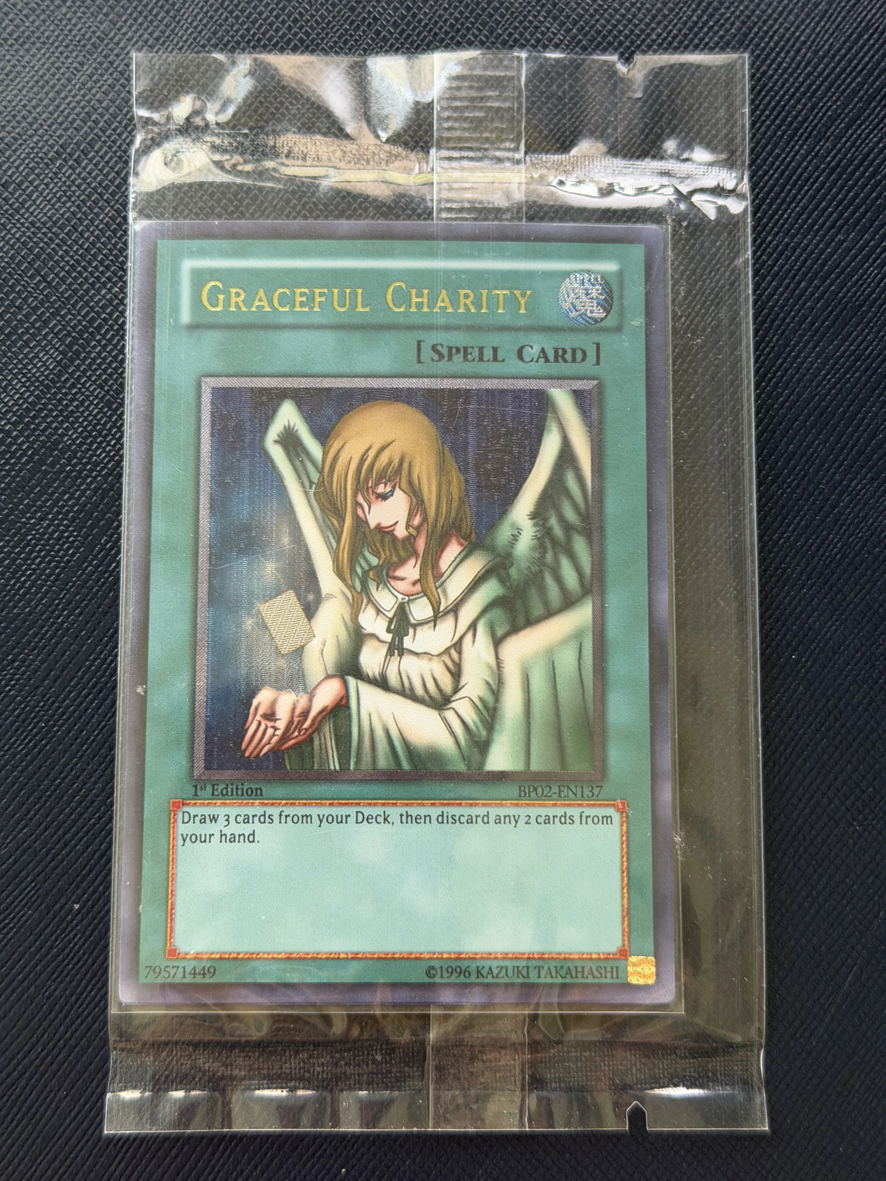 Yu-Gi-Oh! Graceful Charity BP02-EN137 Tarjeta Coleccionable Personalizada Ultra Rara para Fans, Regalo de Colección (No Original)