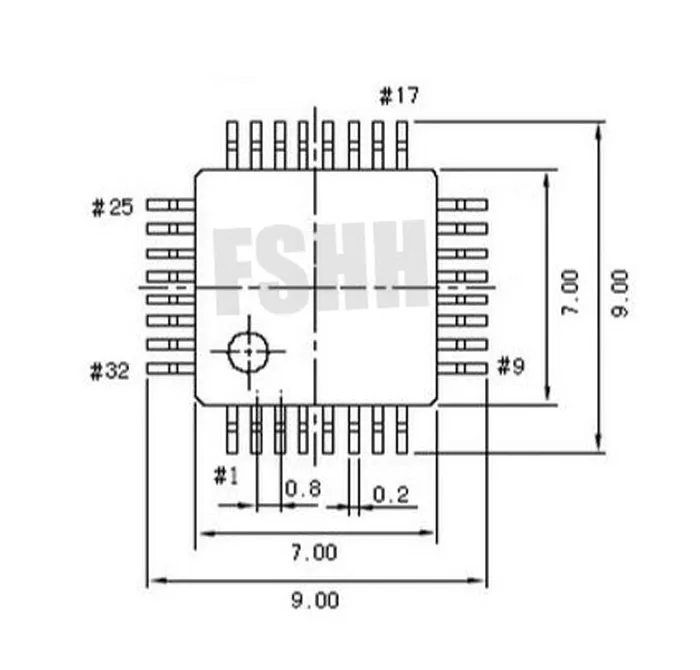 QFP32 TQFP32 ic soket tes OTQ-32-0.8-02 OTQ-32-0.8-003 soket tes QFP32 ke DIP32 adaptor Programmer Pitch 0.8mm