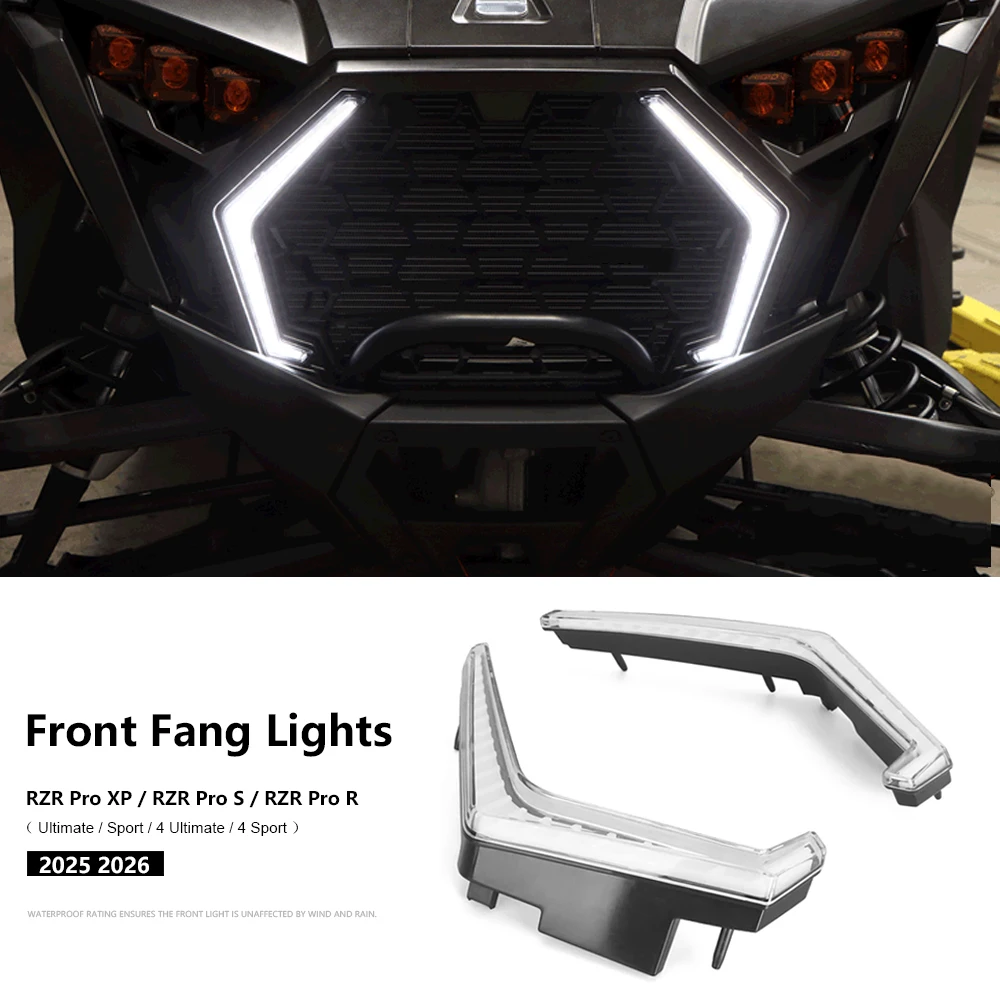 

New For Polaris RZR PRO XP 4 XP4 S R Ultimate Sport 2025 2026 UTV Accessories Front LED Signature Lights RGB Turn Signal Light