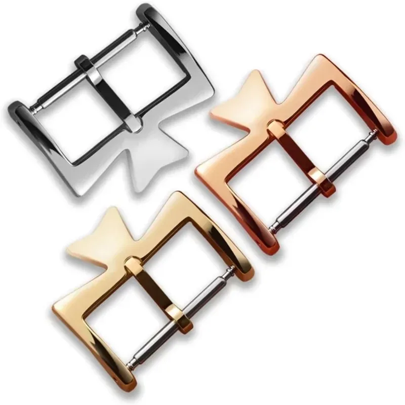 New Stainless Steel Watch Clasp for Watch Strap Buckles Constantin Silvery Golden Rose Gold Metal Pin Clasp 14MM-20MM