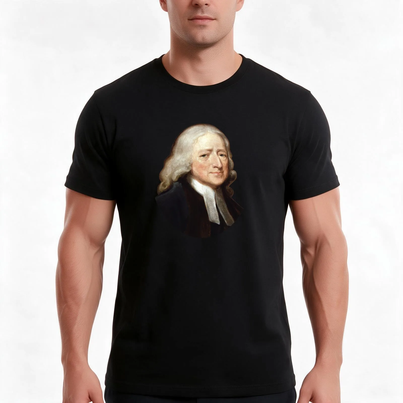 John Wesley Portrait - George Romney T-Shirt Summer Casual Cotton Tee Oversized Streetwear Tops Vintage Graphic Print