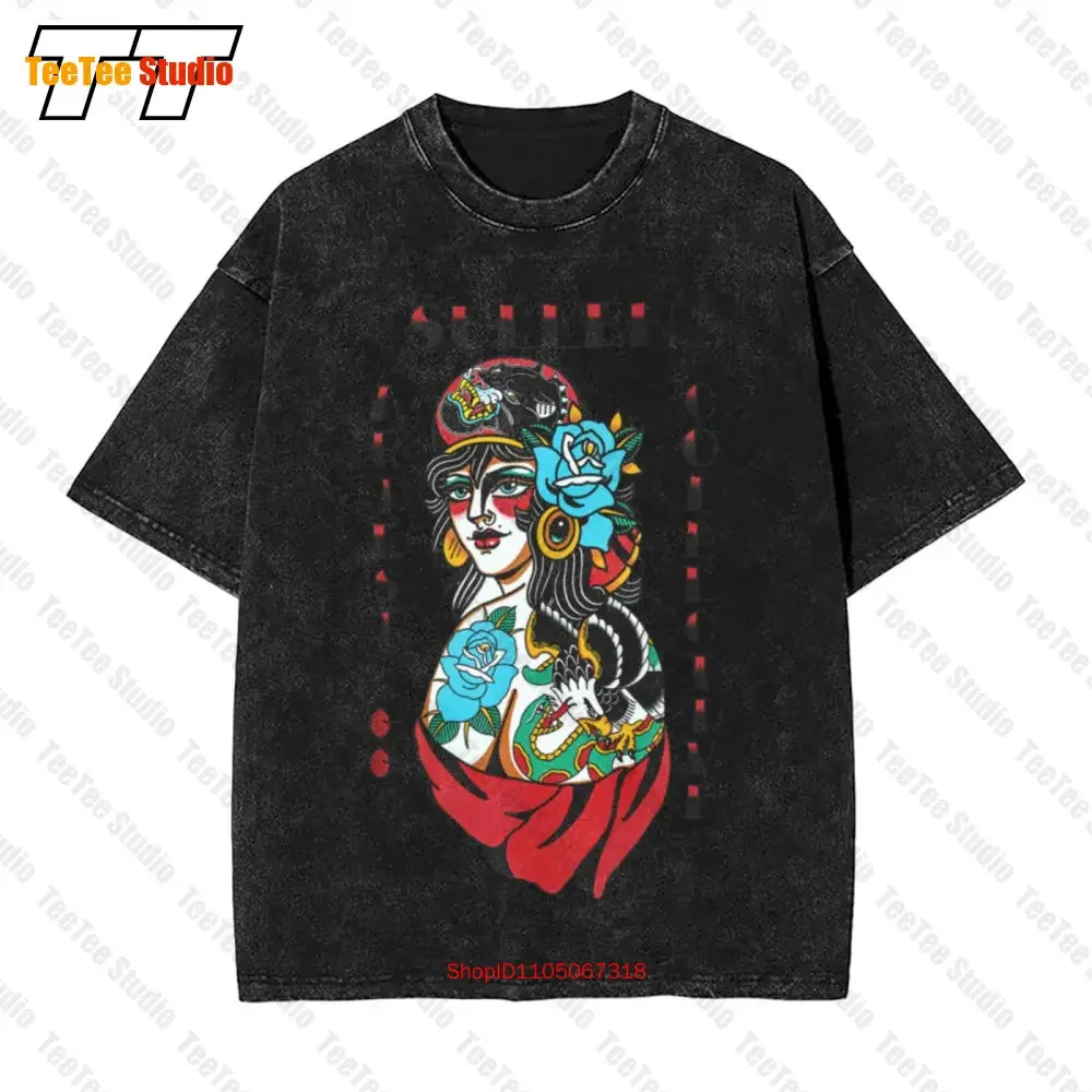 Sullen Tattoo Gypsy Premium Mint Green Artist Norb Vintage Oversized T-Shirt IWTI