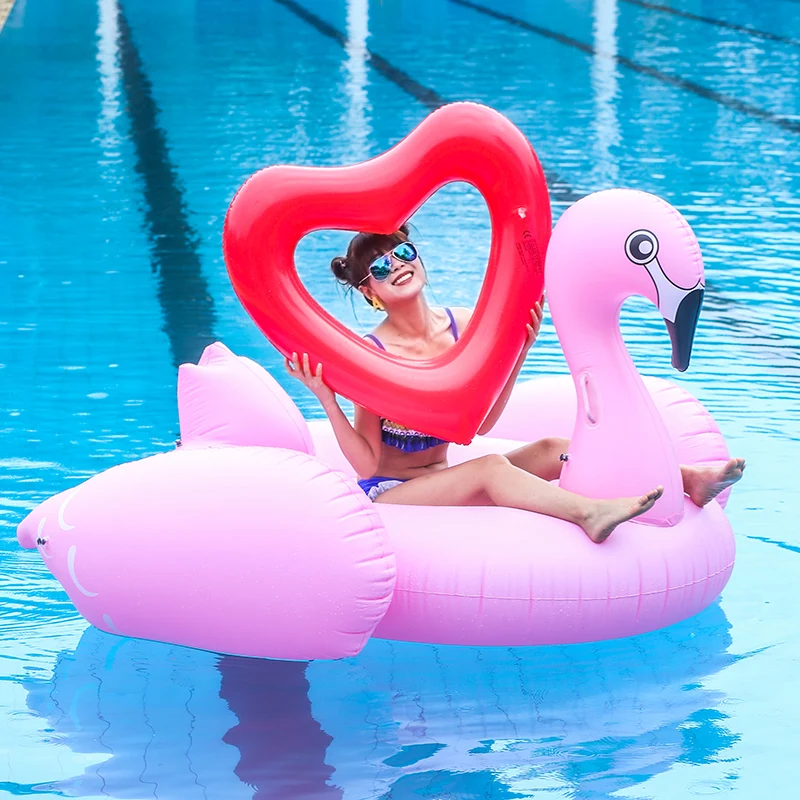 

Internet celebrity flamingo pool party swimming ring inflatable floating bed adult children water unicorn