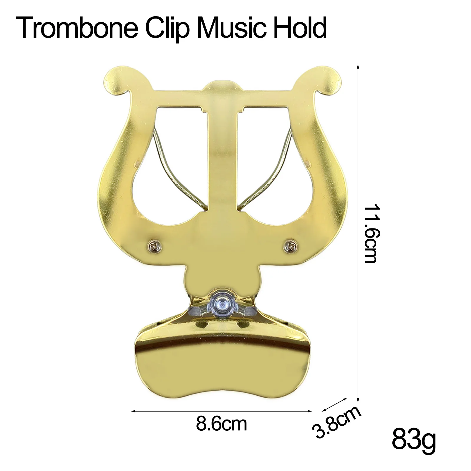 Trombone Bell Music Holder Professiona Clip March Stand Gold Parts Musical Instruments Equipment Accessories 11.6x8.6x3.8CM