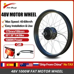 Fat Tire 1000W Ruota Motore 20 ''26'' Brushless Gear Mozzo Posteriore Ruota per Bici Elettrica Fatbike Snow Bike Motore Kit di Conversione FAI DA TE