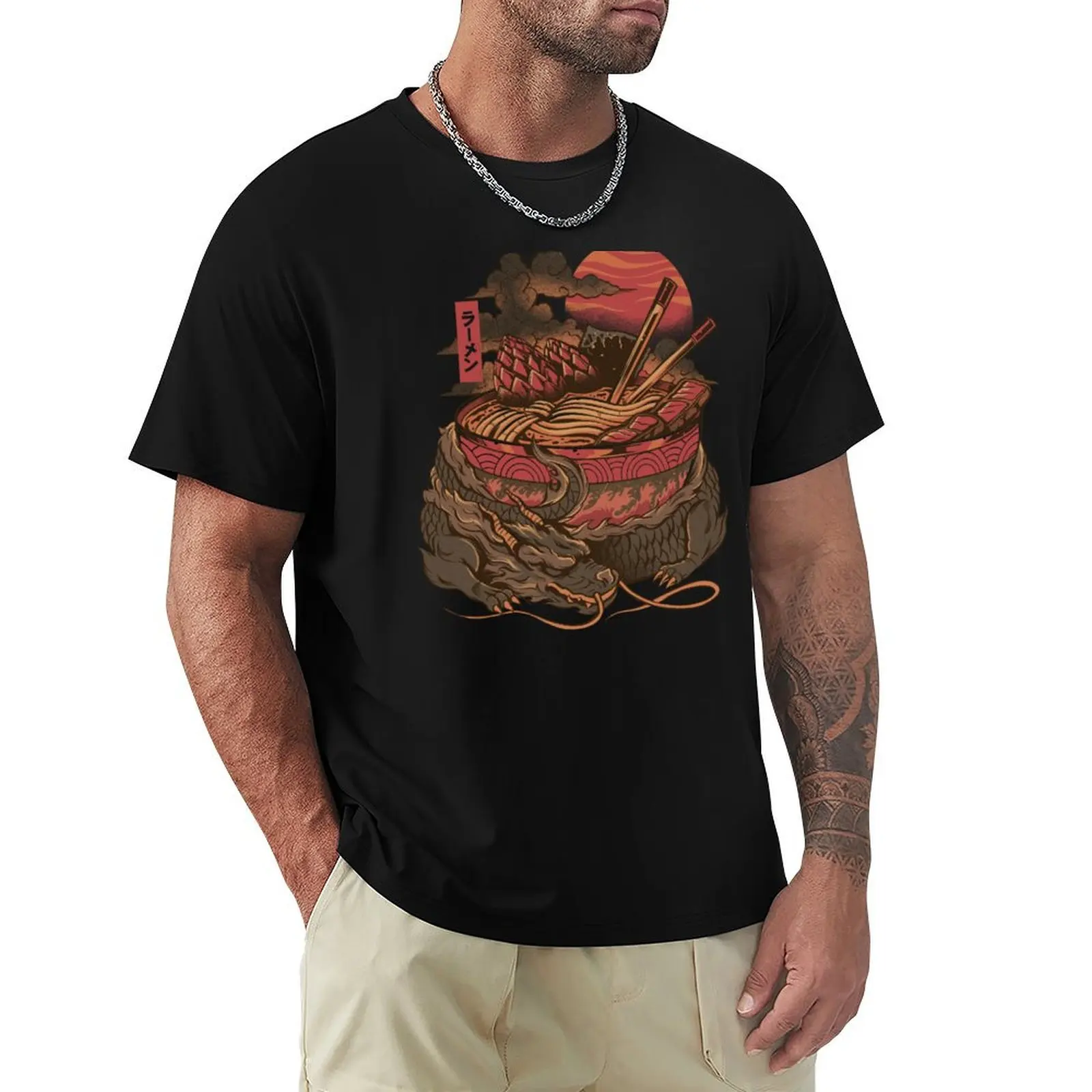 

Dragon's Ramen - Cream T-Shirt summer top new edition mens t shirt