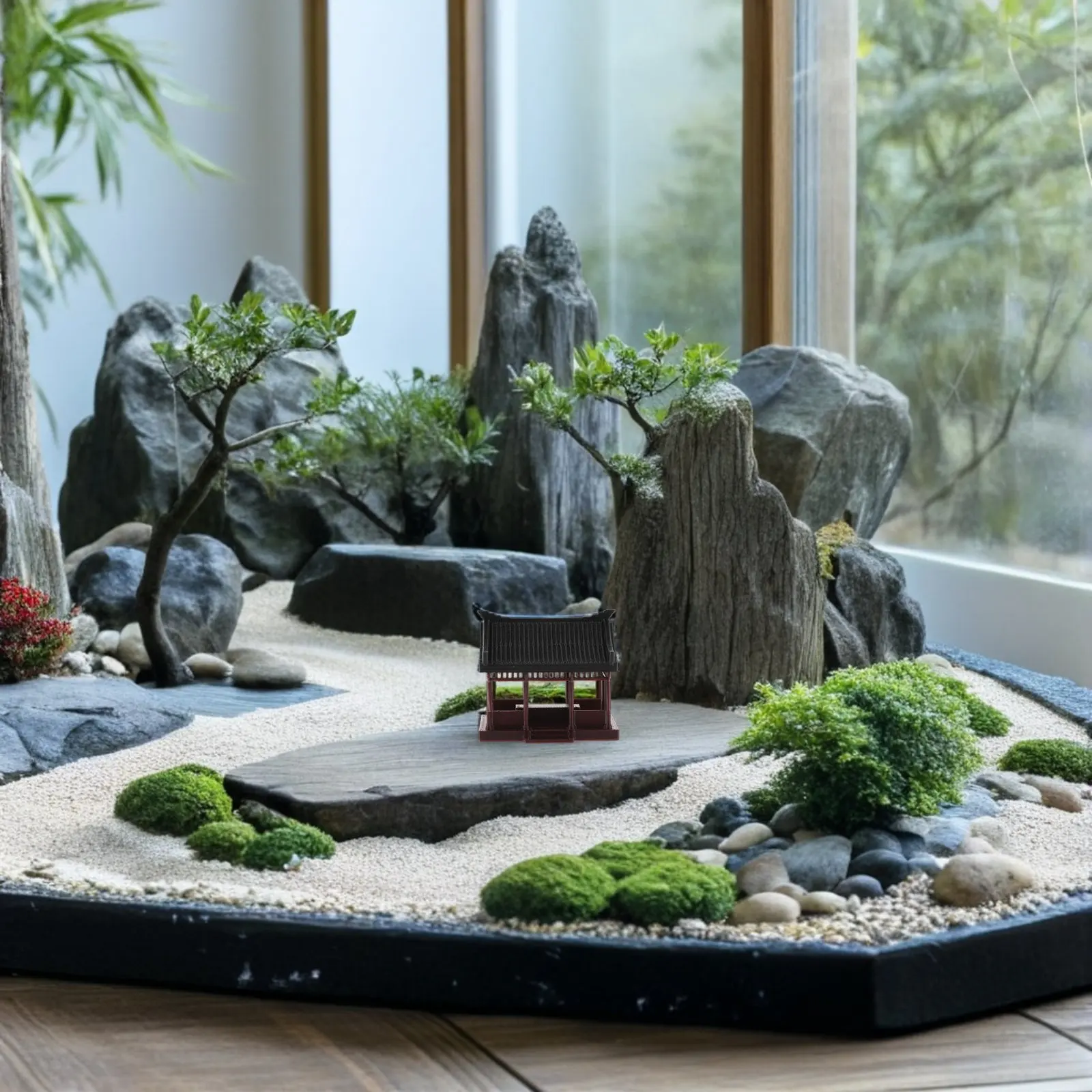 Miniature Chinese Pavilion Cool Pavilion Ornament Aquarium Fish Bonsai Landscape Landscape Decoration Accessory