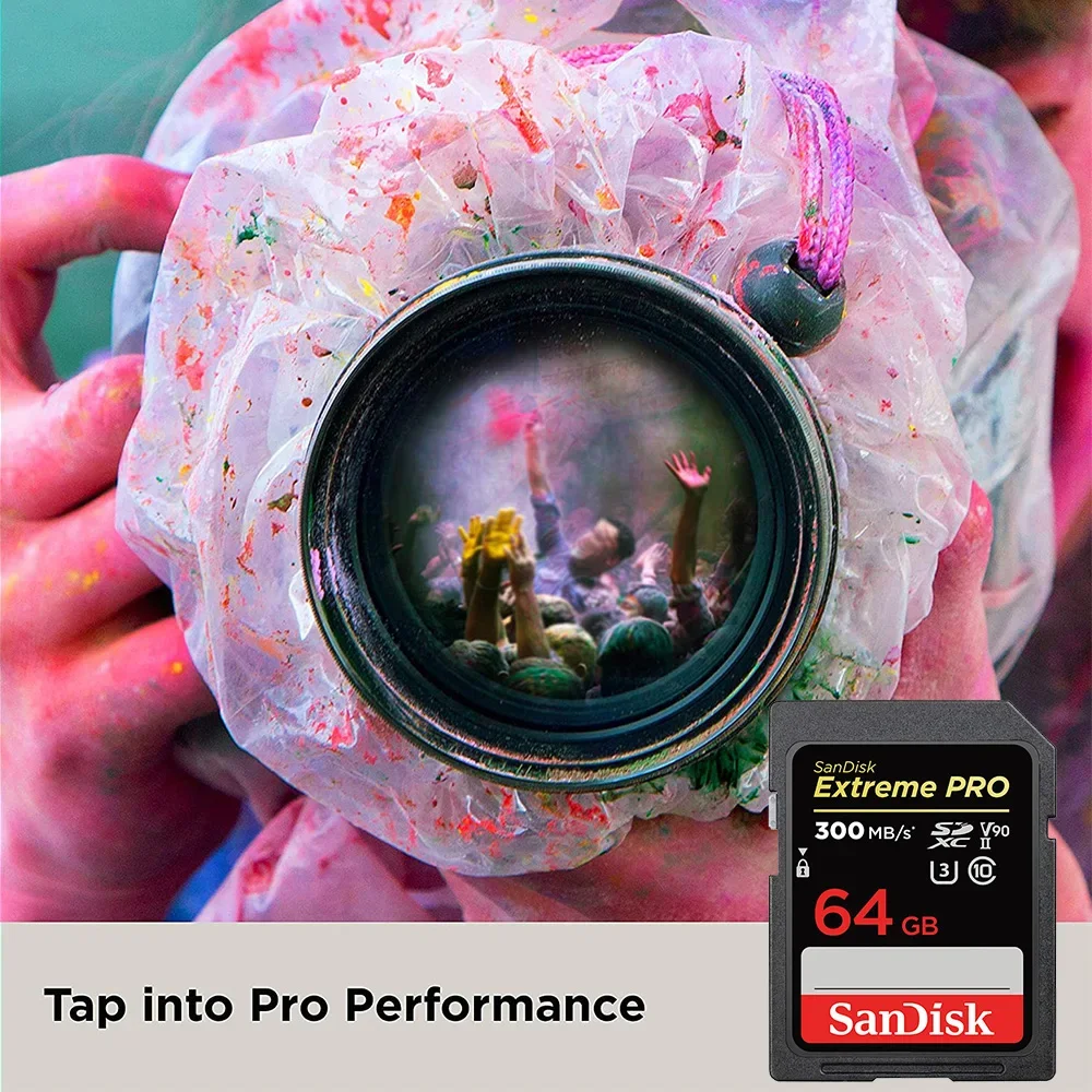 بطاقة الذاكرة الأصلية 64 جيجابايت Extreme Pro 128 جيجابايت بطاقة SD SDHC/XC Class10 ماكس 256 جيجابايت سرعة القراءة 300 متر/الثانية UHS-II U3 للكاميرا الرقمية SLR