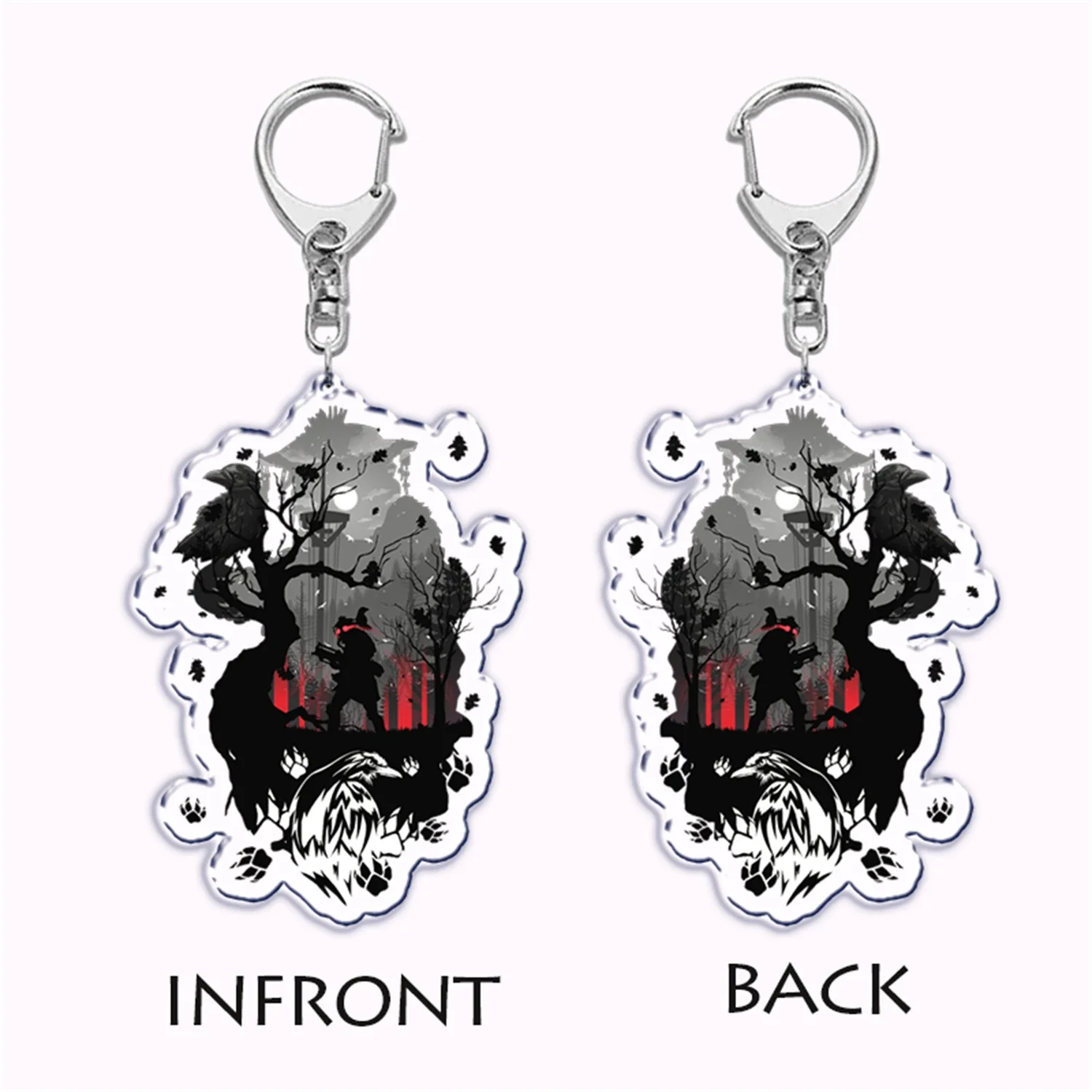 Hot Game Apex Legends Characters BLOODHOUND Acrylic Key Chain Pendant Key Ring Keychains Keyring for Bag Pendant Jewelry Gifts