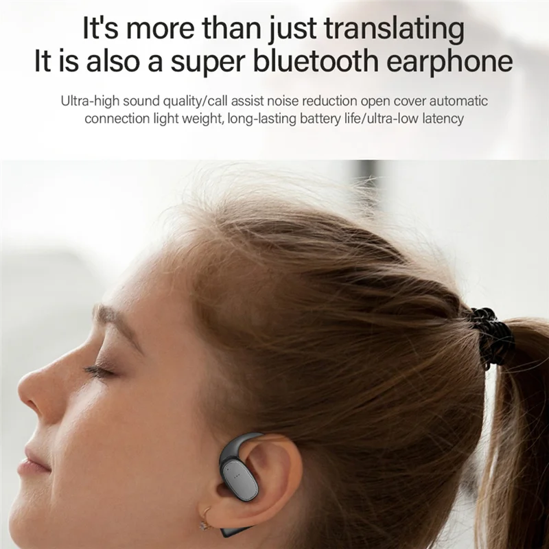 B04B-AI Translator Earbuds Intelligent Real-Time Translation Supports 200+ Languages BT5.3 Ear Hook Translator Earbuds