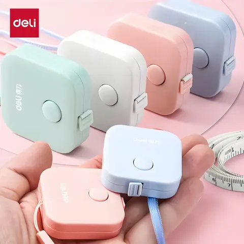 델리 미니 캔디 컬러 줄자 1.5m 휴대용 줄자 미터 자 옷과 신체 측정용 소프트 테이프