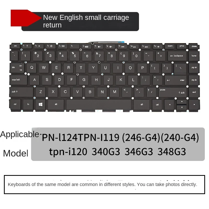 Applicable replacement For HP TPN-C125 Q117 i120 i124 F112 Q129 Q147 Q139 Q140 Laptop keyboard