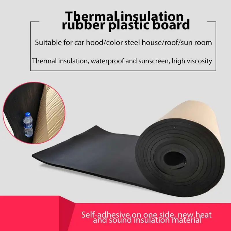 5mm/10mm/15mm/20mm Deadener Sound Noise Proof Insulation Deadening Thermal Insulation Sticker Car Hood Engine Firewall Heat Mat