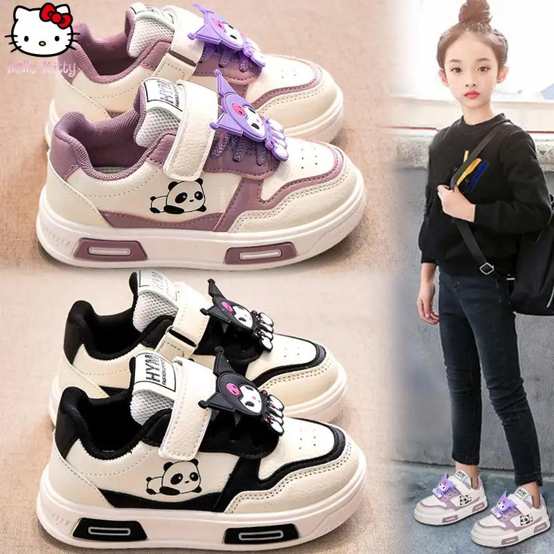 

Kawaii Youth Kuromi Board Shoes Sanrio Girls Autumn New Cartoon Anime Sports Shoes Fashion White Shoes Lightweight Casual Shoes
