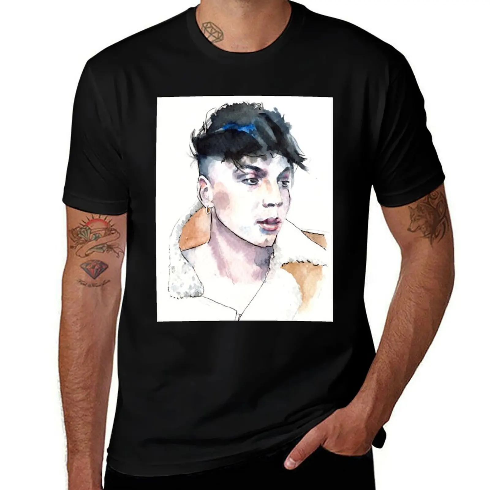 

Ren Watercolour sketch 2 T-Shirt rapper graphic tees clothes new edition essential t shirt men clothings