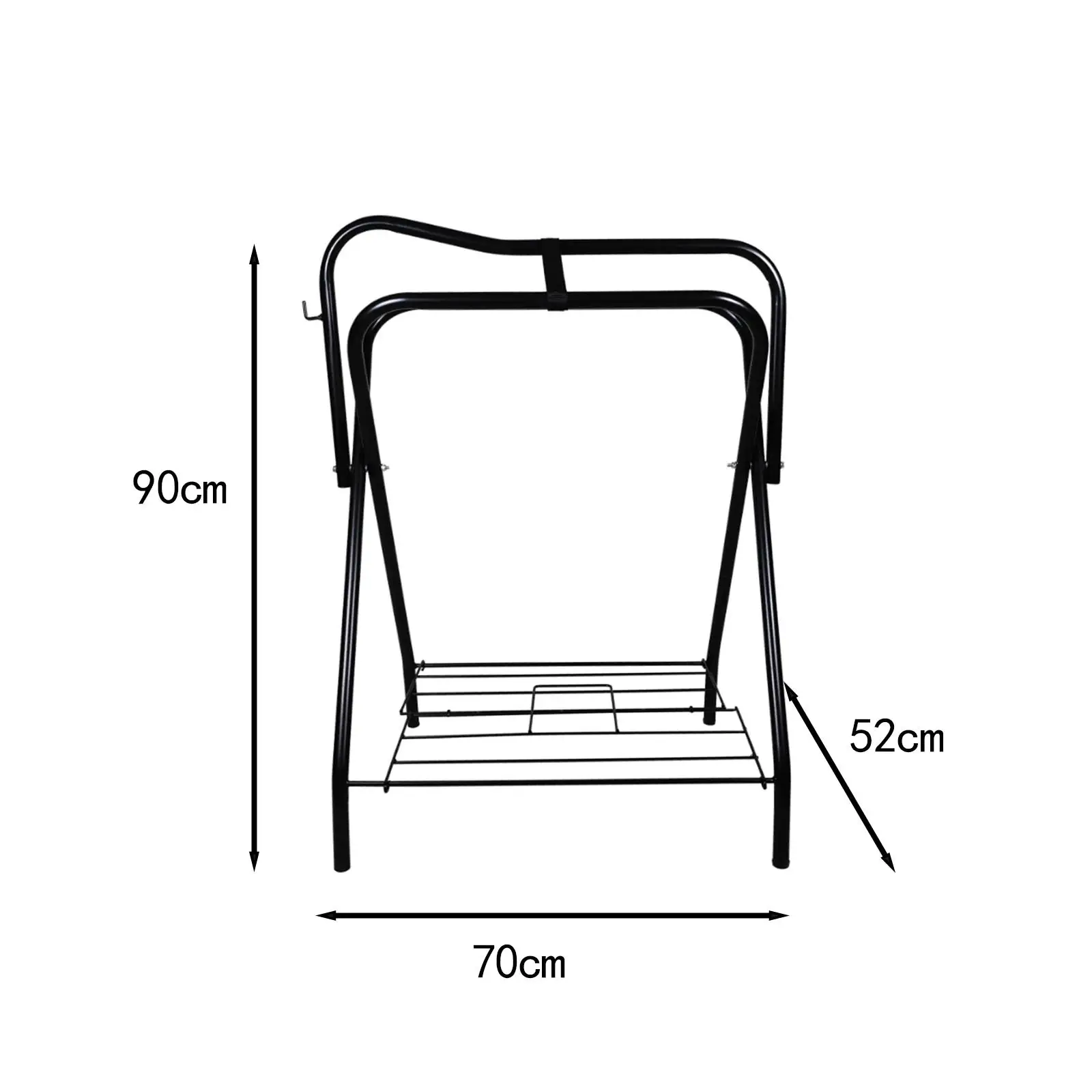 Portable Saddle Rack Folding Saddle Stand Standing Saddle Holder for Farm