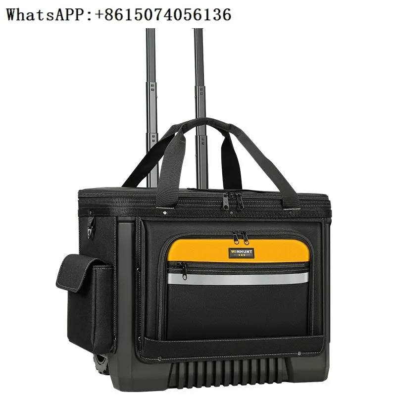 

Changshengke Hardware Tool Trolley Box, Handheld Portable Roller, Durable, Large Capacity, Multi Insert Bag with Wheels