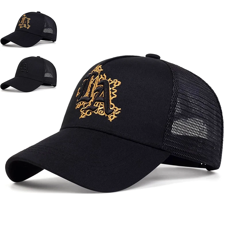 Unisex-Baseballkappen mit Buchstabenstickerei, für Frühling und Sommer, für den Außenbereich, verstellbare Freizeithüte, Hip-Hop-Hut, Sonnenschutzhut – Detail 1