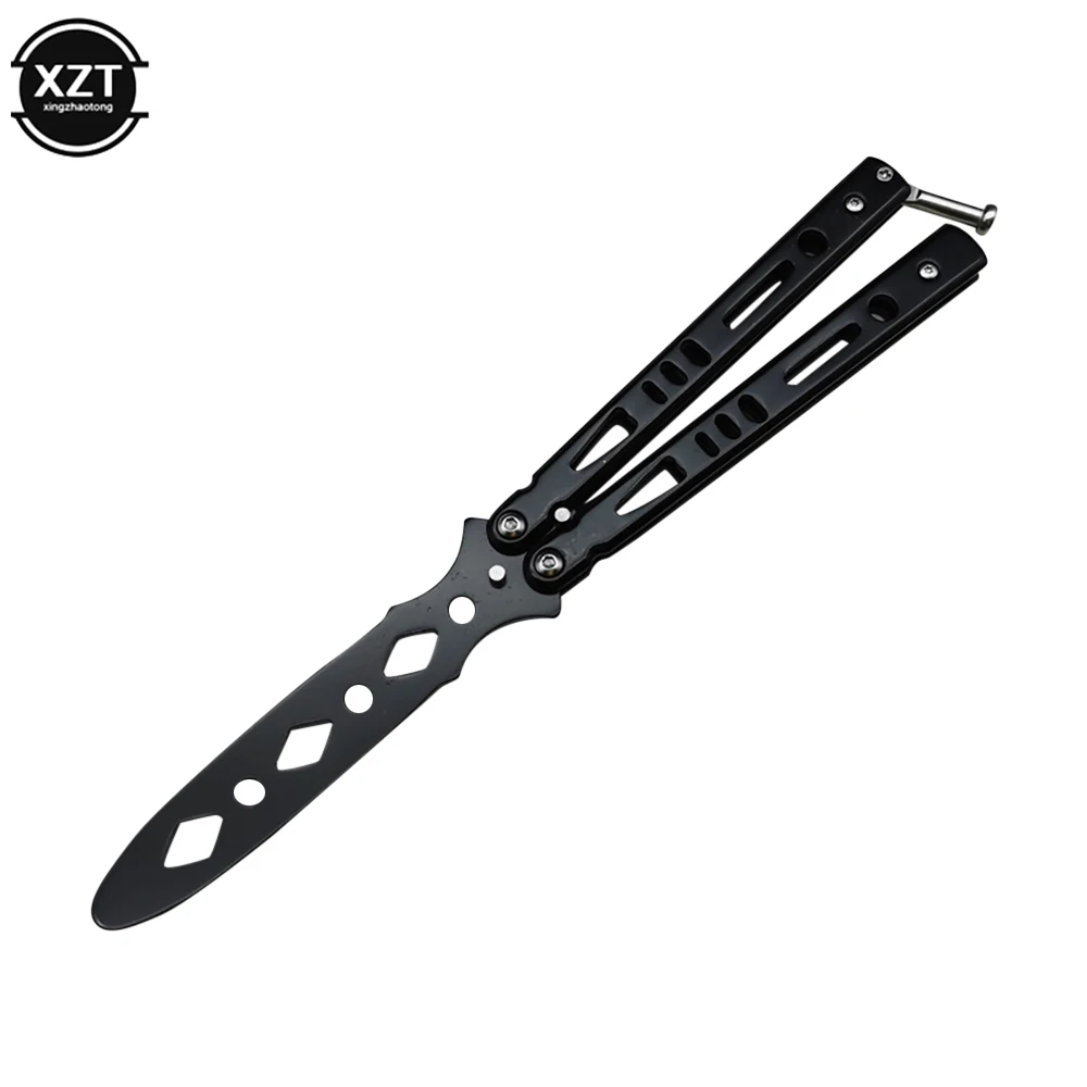 Folding Butterfly Knife Trainer Portable Stainless Steel Pocket Practice Training Tool for Outdoor Games Hand Movements No Edge