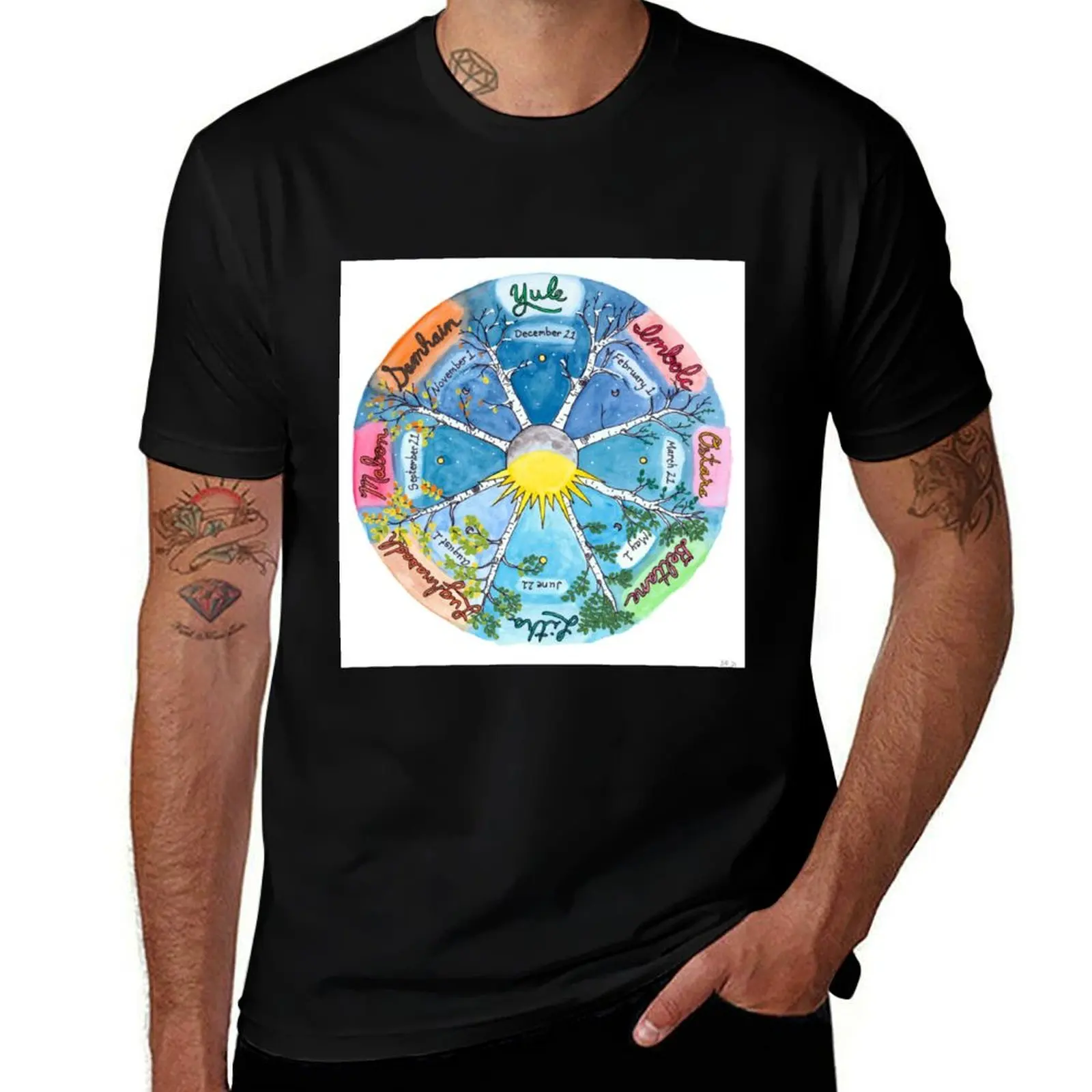 

Celtic Wheel of the Year T-Shirt blanks aesthetic clothes animal prinfor boys mens t shirt graphic