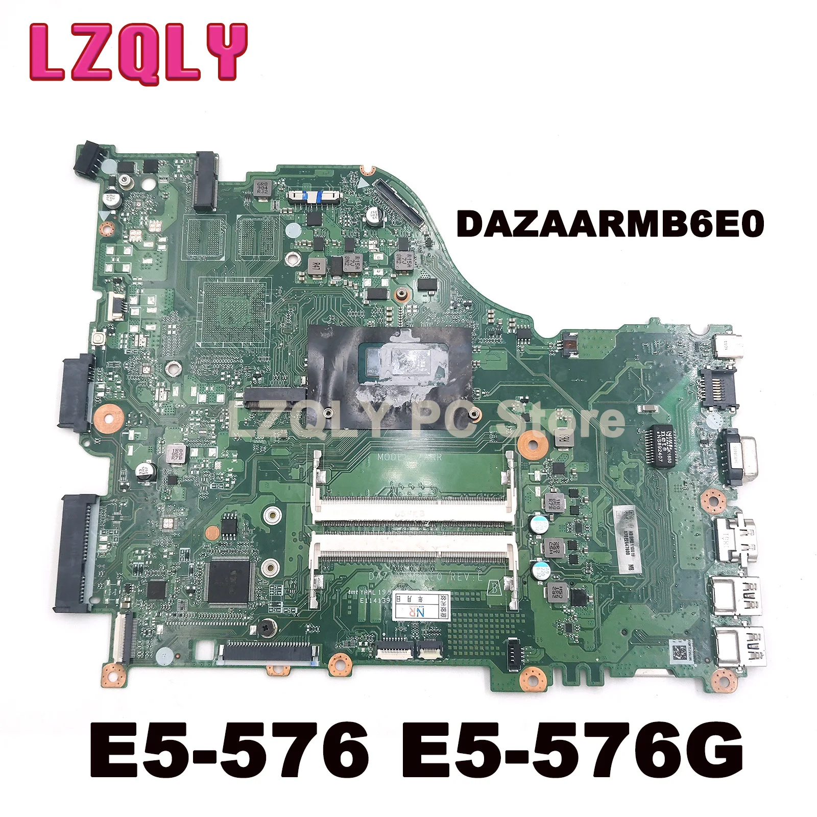 

For Acer Aspire E5-576 E5-576G DAZAARMB6E0 Laptop Motherboard With I3-7100 I3-8130 I5-7200 I5-8250 CPU NBGRK110018 NB.GRX11.001