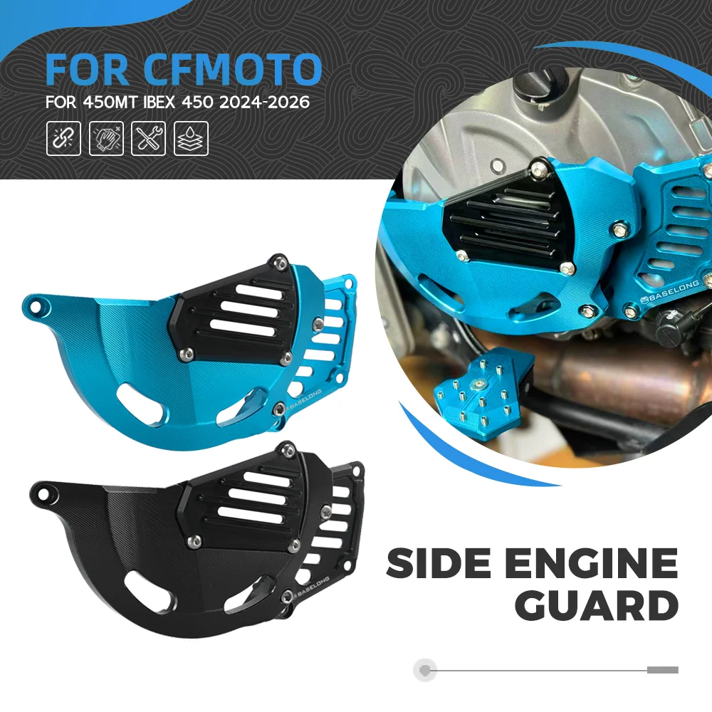 

FOR CFMOTO 450MT Ibex 450 2024-2025-2026 Motorcycle Engine Stator Guard Cover Protector Side Case Slider CF MOTO 450 MT Ibex450