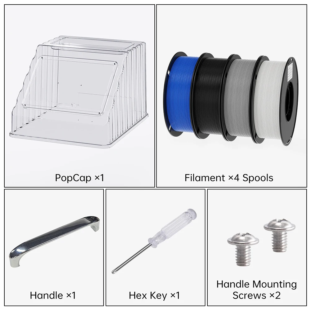 

BIQU PopCap Snapmaker U1 Top Cover High-Temp PC Material Insulated Dustproof For Snapmaker U1 Top Hat Enclosure