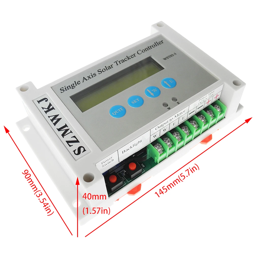 LCD Single Axis Auto-Tracking Solar Tracker Controller Electronic Sunlight Automatic Tracking Controller +Light Sensor +Remote