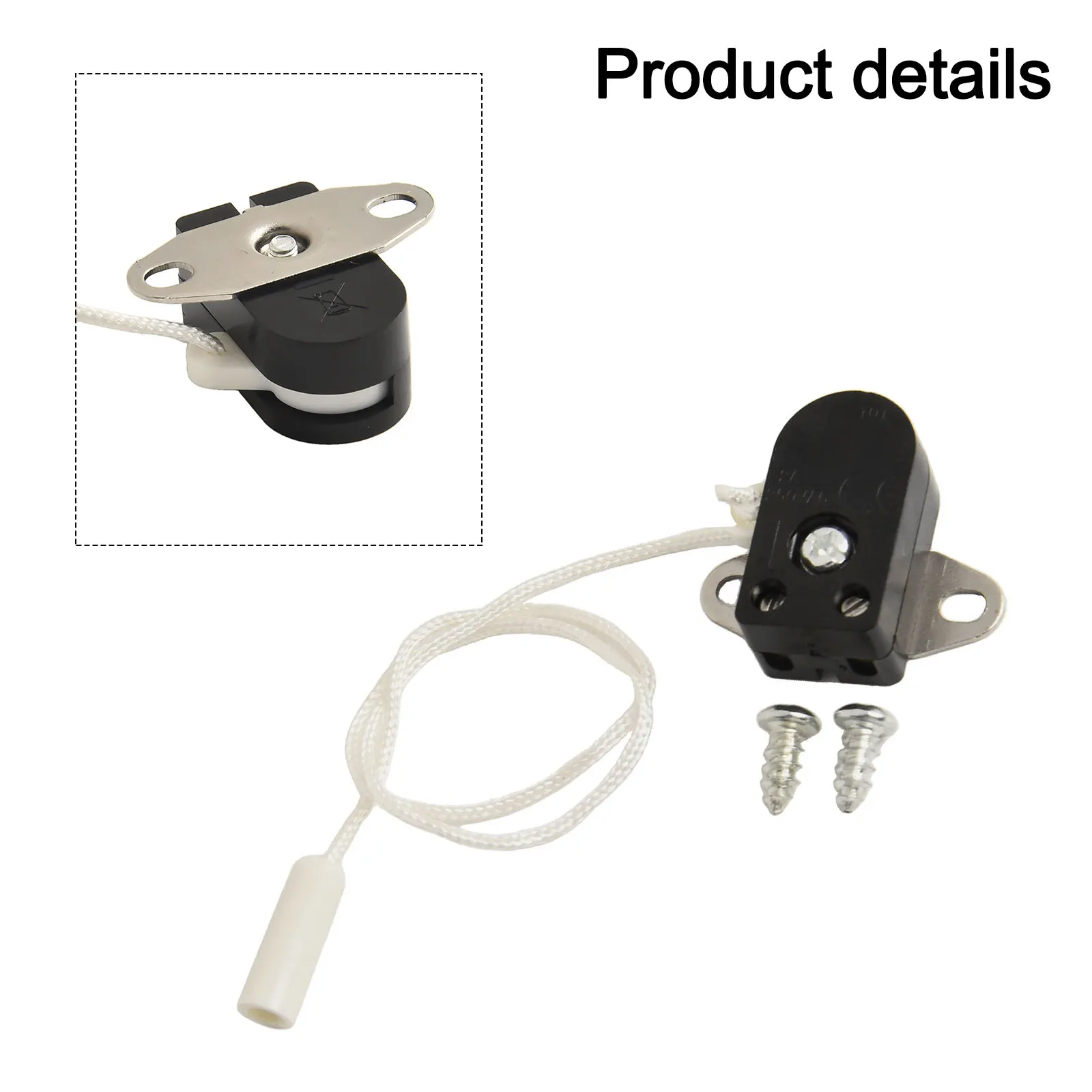 15*36.9mm Pull Cord Switch Light Pull Switch Glow Wire Test High-quality Materials PC PA alloy 250V Voltage 2A Current