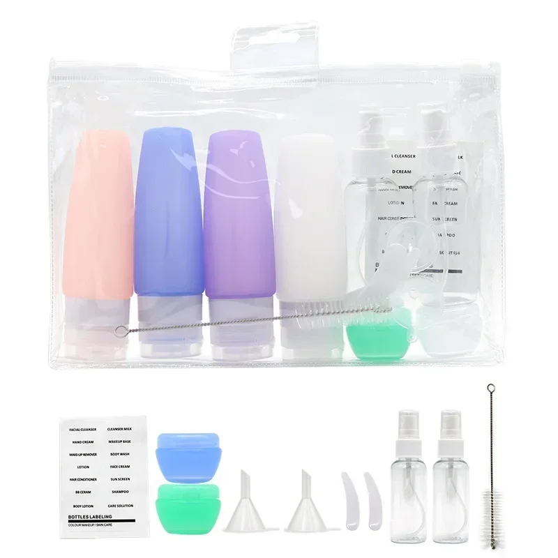 

Leeseph Portable Travel Bottles,Leak Proof BPA Free Silicone Cosmetic Travel Containers,Squeezable Refillable Tubes for 4 Pack