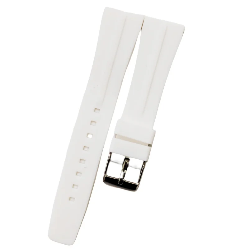 

New 1PCS 20MM Rubber Watch Strap White Color Watch Band