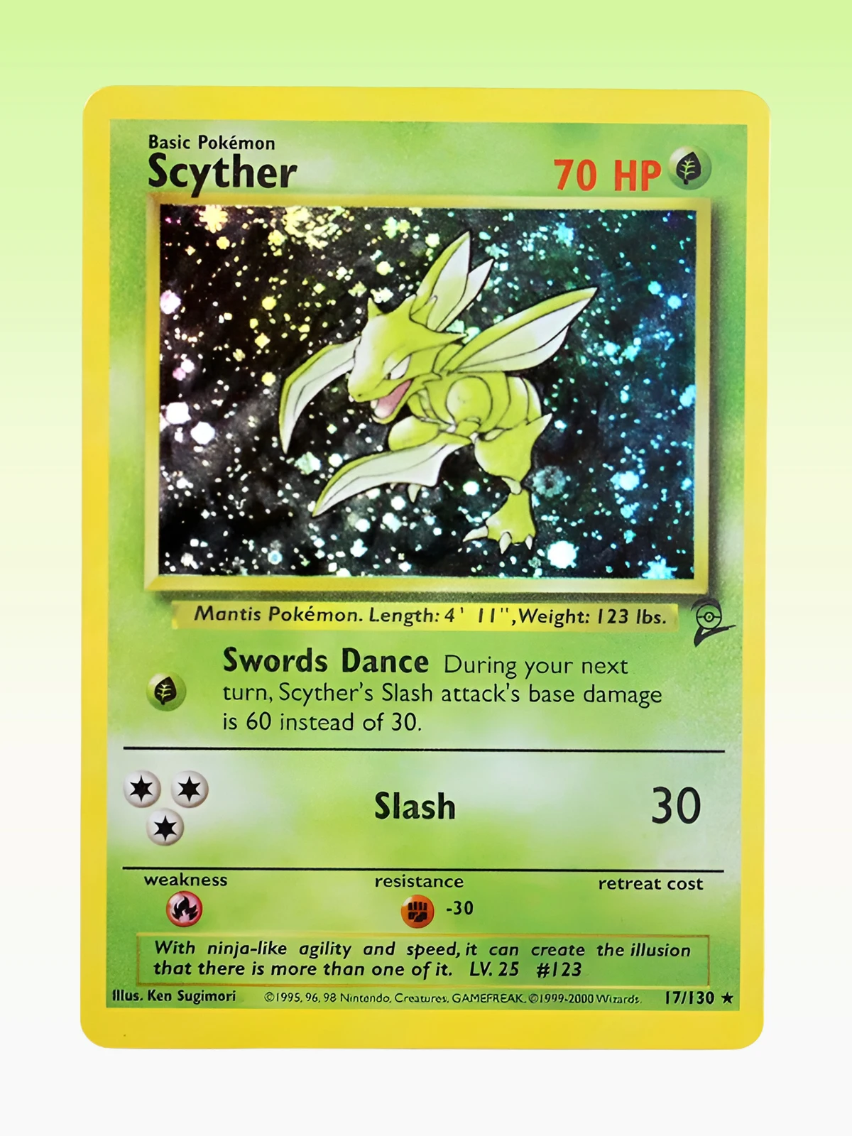 PKM Proxy EN Classic Vintage Scyther/Seadra/Slowbro Rare Card Collection, Holo and Non-Holo, PTCG Gifts Toys