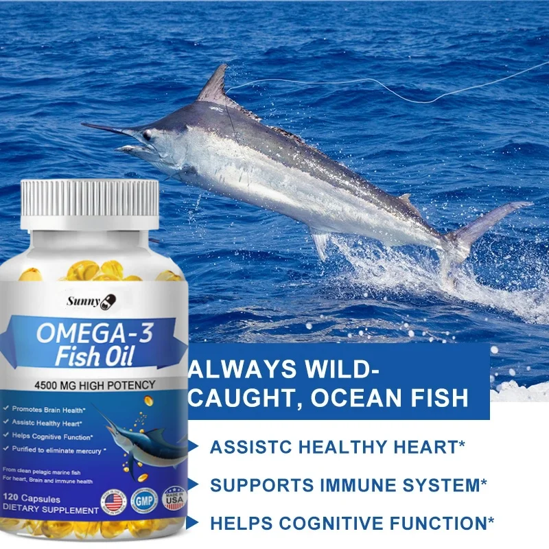 Omega-3 fish oil-benefits the cardiovascular system, protects eye fatigue, cognitive function, and learning ability